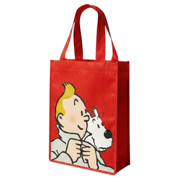 REUSABLE BAG: Tintin & Snowy Red (small)