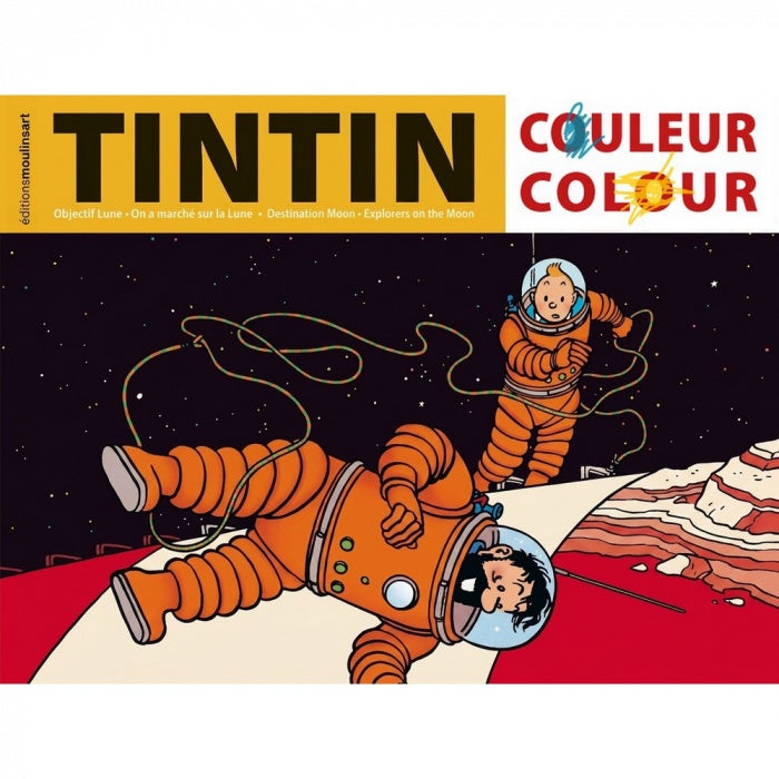 COLOURING BOOK: Tintin on the Moon