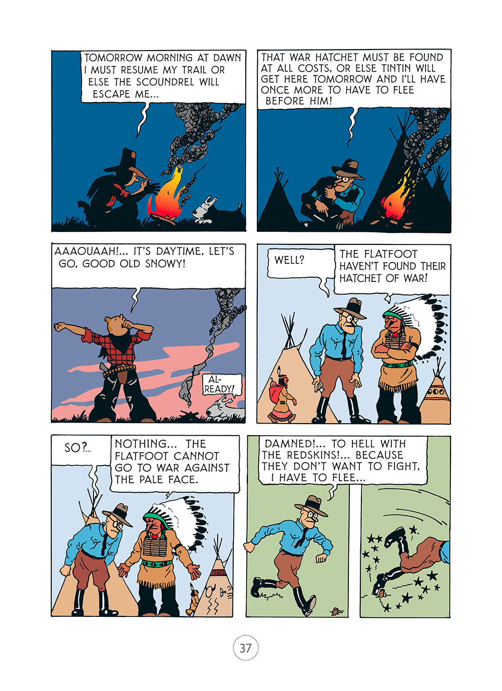 ENGLISH ALBUM: Colourised - Tintin in America (Yawning)
