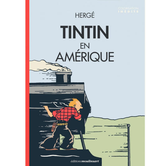 FR COVER POSTCARD: #03 - Tintin En Amerique (Colour)